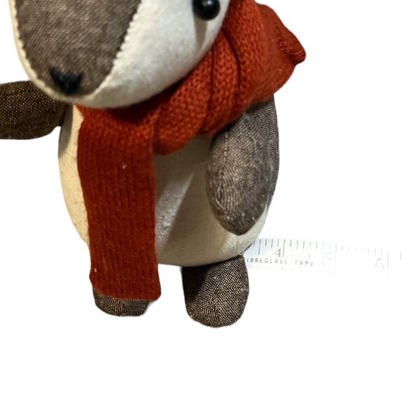 Tweed Plush Squirrel 8 1/2" High Cute Scarf Furry Tail - Picture 10 of 12